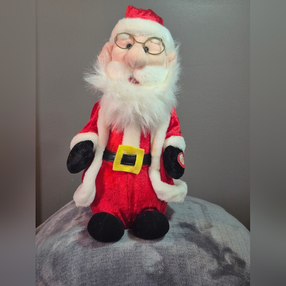 Vintage 2001 Kids Corp Singing & Dancing Santa Claus - 12.5" Tall